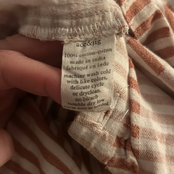 Ace & Jig Cotton Stripped Jumpsuit Romper Play suit  size M medium - Picture 4 of 8